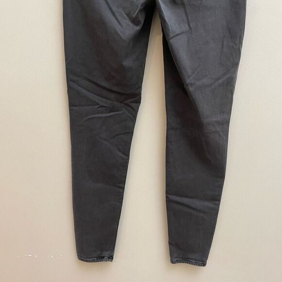 American Eagle Distressed Hi Rise Jegging Womens 8 Washed Black Stretch - Picture 8 of 13